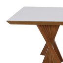 Ver imagem 6 de Mesa de Jantar Retangular Dunnas Nozes com Vidro Off White 220x110 Fabrispuma