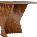 Ver mais imagens de Mesa de Jantar Retangular Dunnas Nozes com Vidro Off White 220x110 Fabrispuma