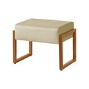 Ver imagem 1 de Puff Decorativo Estofado Veludo Bege Vegas Base Ferro