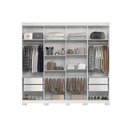 Ver imagem 7 de Guarda Roupa 8 Portas (2 C/ Espelho) e 4 Gavetas C/ Pés Master New 8.4 Jatobá - Santos Andirá