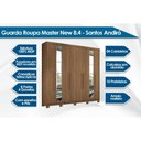 Ver imagem 2 de Guarda Roupa 8 Portas (2 C/ Espelho) e 4 Gavetas C/ Pés Master New 8.4 Jatobá - Santos Andirá