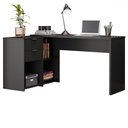 Ver imagem 2 de Mesa para Escritório 2 Gavetas Golfo Preto - Pnr Móveis