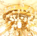 Ver imagem 3 de Lustre Plafon Cristal Flor Dente de Leão 50cm para Sala Estar Jantar e Quarto: Dourado