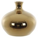 Ver imagem 1 de Vaso Decorativo Cerâmica 12,9cm Dourado Flor Arte