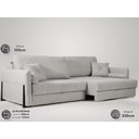 Ver imagem 5 de Sofá Orfeu 2,30m sem Caixa, Retrátil e Reclinável Linho Premium Cinza - Netsofas