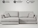 Ver imagem 3 de Sofá Orfeu 2,30m sem Caixa, Retrátil e Reclinável Linho Premium Cinza - Netsofas