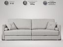 Ver imagem 2 de Sofá Orfeu 2,30m sem Caixa, Retrátil e Reclinável Linho Premium Cinza - Netsofas