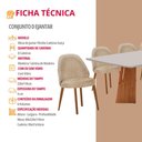 Ver imagem 7 de Sala de Jantar Mesa Florida 220cm Tampo Laqueado com Vidro e 8 Cadeiras Suiça