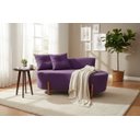 Ver imagem 1 de Namoradeira Sofá Feijão Luna 130cm Orgânica Veludo Roxo
