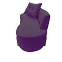 Ver imagem 5 de Namoradeira Sofá Feijão Luna 130cm Orgânica Veludo Roxo