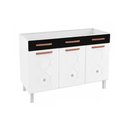 Ver imagem 1 de Módulo Cozinha Telasul Mirage New Balcão 3 Portas e 3 Gavetas C/ Tampo 120cm Branco/preto