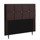 Ver imagem 2 de Cabeceira Estofada Poliana 140CM Casal Strass Courino Marrom - D A DECOR