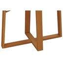Ver imagem 3 de Mesa de Sala Jantar Elma Madeira Maciça + Tampo Madeirado C/ Vidro 180x105cm Carvalho/off White -