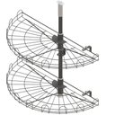 Ver imagem 1 de Cesto Giratório Duplo Meia Lua em 60cm para Canto Reto Preto Dimec Cozinha Casualle