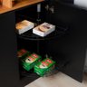 Cesto Giratório Duplo Meia Lua em 60cm para Canto Reto Preto Dimec Cozinha Casualle - 2
