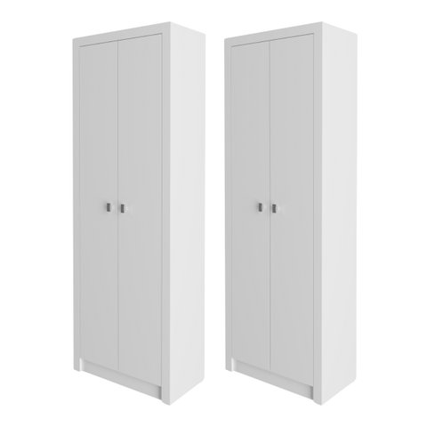 Conjunto Armários para Escritório 2 Peças Branco Tecnomobili