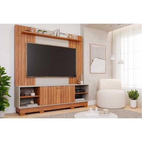 Home Rack Painel p/ TV 70 pol Caribe 180cm Cinamomo Permóbili