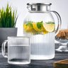 Jarra Twinkle de Vidro Borosilicato Canelado com Tampa em Aço Inox 1,5l - Fracalanza - 7
