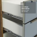 Ver imagem 5 de Balcão Gabinete de Pia 120 cm 2 Portas 3 Gavetas (sem Tampo) Rustic/Cinza Lux Madesa