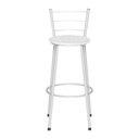 Ver imagem 3 de 2 Banquetas Alta Epoxi Branca Cristal:branco