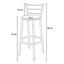 Ver imagem 6 de 2 Banquetas Alta Epoxi Branca Cristal:branco