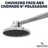 Chuveiro Frio para Piscina Cascata Abs Cromado 6 Polegadas Médio - 3