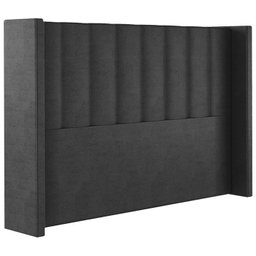 Cabeceira Queen 158 cm Barcell Veludo Preto Soon - 1