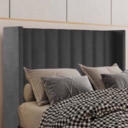 Cabeceira Queen 158 cm Barcell Veludo Preto Soon - 2