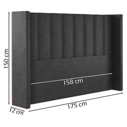 Cabeceira Queen 158 cm Barcell Veludo Preto Soon - 4