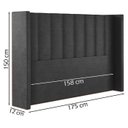 Ver imagem 4 de Cabeceira Queen 158 cm Barcell Veludo Preto Soon