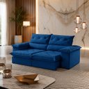 Ver imagem 1 de Sofá Istambul Retrátil e Reclinável 270m - Azul