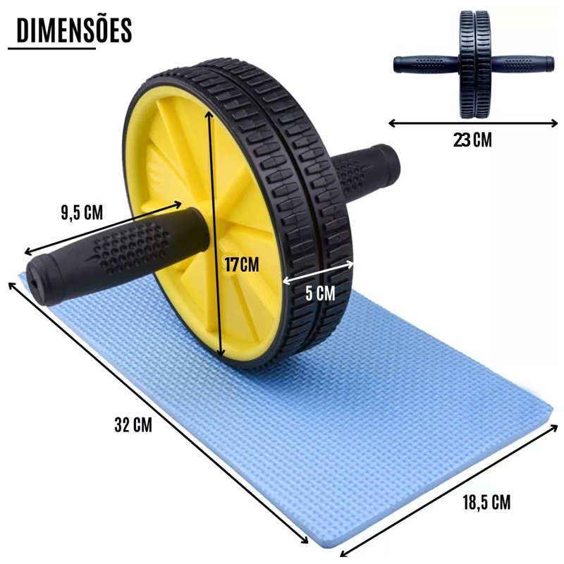 Roda para Exercício Abdominal Lombar Fitness Academia - 13