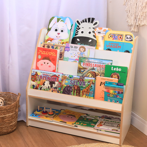 Estante Infantil Livreiro Organizador Porta Livros de MDF Montessori - Dumbo