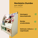 Ver mais imagens de Estante Infantil Livreiro Organizador Porta Livros de MDF Montessori - Dumbo