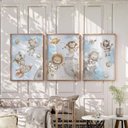 Ver imagem 3 de Kit 3 Quadros Decorativos Infantil - Safari Astronauta NO2 - 40x60 - Moldura Madeira