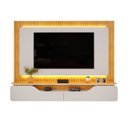 Ver imagem 2 de Estante e Home Theater Ripado para TV até 70 Polegadas com 100% MDF 210cmx180cm Led Treviso Cinza Bali/Cedro