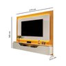 Painel para TV até 70 Polegadas 180cmx210cm Ripado 100% MDF com LED Treviso - 3