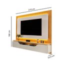 Ver imagem 3 de Estante e Home Theater Ripado para TV até 70 Polegadas com 100% MDF 210cmx180cm Led Treviso Cinza Bali/Cedro