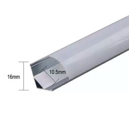 Difusor Leitoso 2 M Perfil de Sobrepor Cantoneira para Fita LED - 2