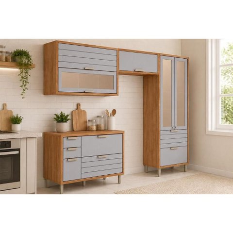 Kit Modulado 4 Peças Eloise CZ593 Cinamomo/Platina MGM