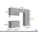 Ver imagem 3 de Kit Modulado 4 Peças Eloise CZ593 Cinamomo/Platina MGM