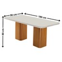 Ver imagem 3 de Conjunto Mesa de Jantar 180cm com 6 Cadeiras Estofadas Multimóveis Crrft-CON049 Madeirado/Off White