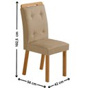 Ver imagem 4 de Conjunto Mesa de Jantar 180cm com 6 Cadeiras Estofadas Multimóveis Crrft-CON049 Madeirado/Off White
