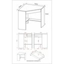 Ver imagem 4 de Escrivaninha/Mesa Escritório De Canto Multimóveis Vcr25064 Branco Branco