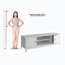 Ver imagem 5 de Rack Painel Ditália P/ Tv até 60 R-902 R-606 Cor:branco