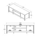 Ver imagem 3 de Rack Painel Ditália P/ Tv até 60 R-902 R-606 Cor:branco