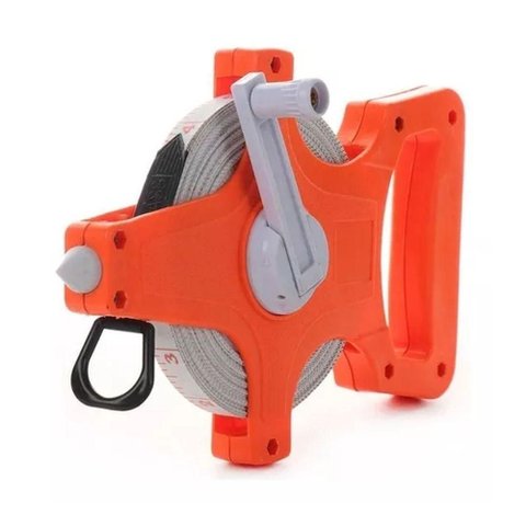 Trena de Fita de Fibra de Vidro Aberta 50 Metros Laranja Black Bull