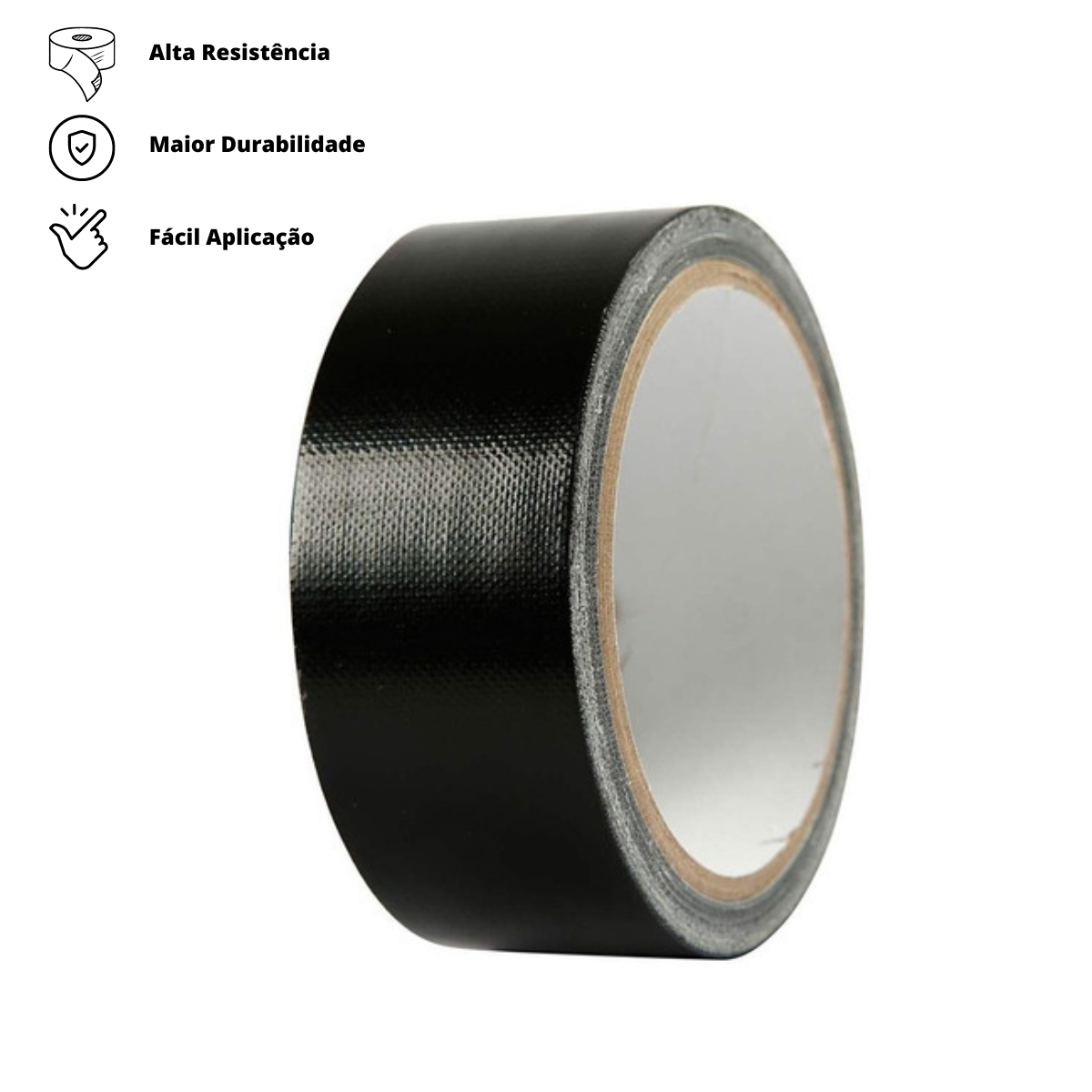 Fita Adesiva Multiuso Silver Tape 50 Mm X 05 Metros - Preta - 5