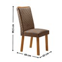 Ver imagem 5 de Mesa de Jantar Loren 90cm Tampo MDF Canto Reto Laminado com 4 Cadeiras Lira