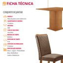 Ver imagem 2 de Mesa de Jantar Loren 90cm Tampo MDF Canto Reto Laminado com 4 Cadeiras Lira